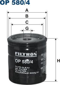 Filtron OP580/4 - Масляний фільтр avtolavka.club