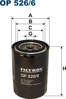 Filtron OP526/6 - Масляний фільтр avtolavka.club