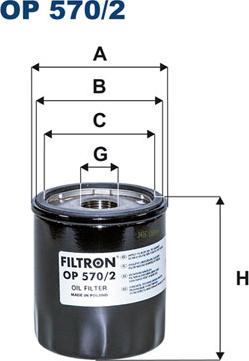 Filtron OP570/2 - Масляний фільтр avtolavka.club