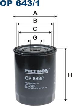 Filtron OP643/1 - Масляний фільтр avtolavka.club