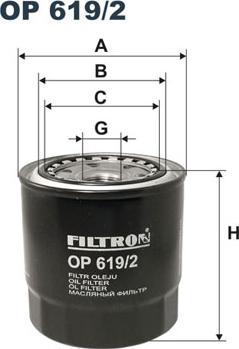 Filtron OP619/2 - Масляний фільтр avtolavka.club