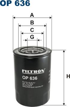 Filtron OP636 - Масляний фільтр avtolavka.club