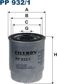 Filtron PP932/1 - Паливний фільтр avtolavka.club