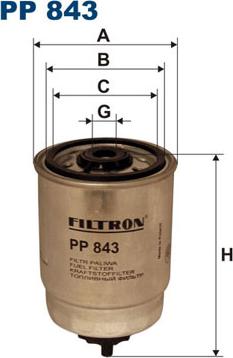 Filtron PP843 - Паливний фільтр avtolavka.club