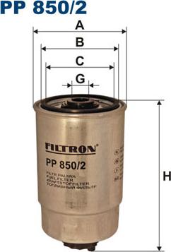 Filtron PP850/2 - Паливний фільтр avtolavka.club