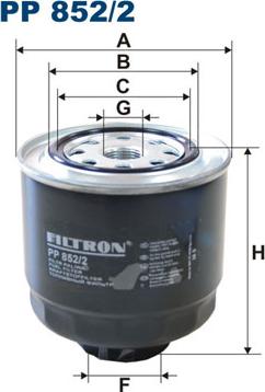 Filtron PP852/2 - Паливний фільтр avtolavka.club