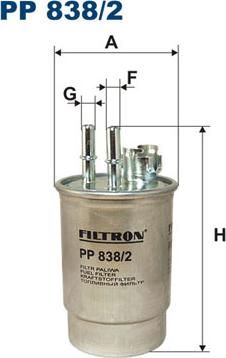 Filtron PP838/2 - Паливний фільтр avtolavka.club