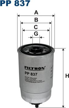 Filtron PP837 - Паливний фільтр avtolavka.club
