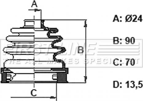 First Line FCB6401 - Пильник, приводний вал avtolavka.club