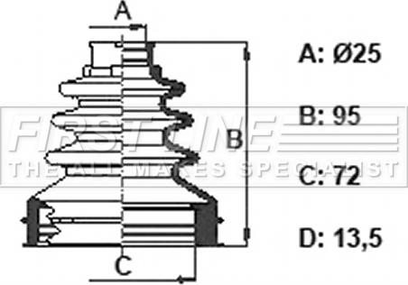 First Line FCB6392 - Пильник, приводний вал avtolavka.club