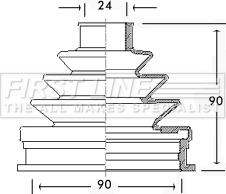 First Line FCB2240 - Пильник, приводний вал avtolavka.club