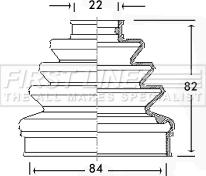 First Line FCB2272 - Пильник, приводний вал avtolavka.club