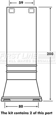 First Line FPK7099 - Пилозахисний комплект, амортизатор avtolavka.club