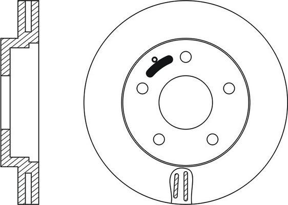 BOSCH 0 986 AB5 167 - Гальмівний диск avtolavka.club