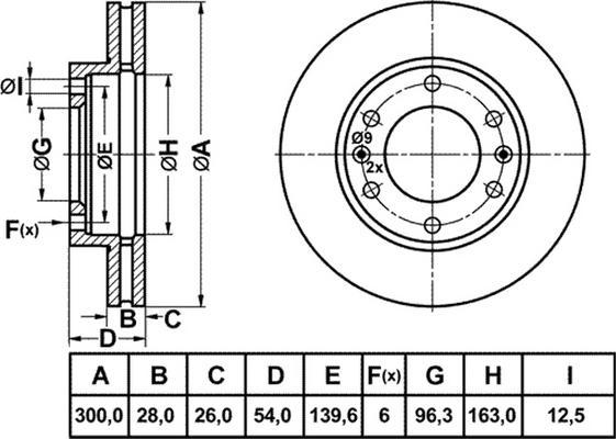 FIT FR1042V - Гальмівний диск avtolavka.club