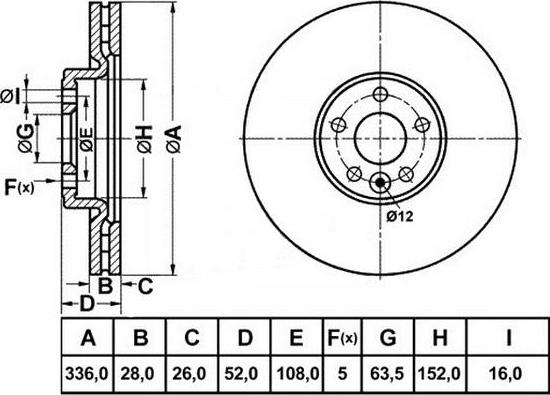 FIT FR1030V - Гальмівний диск avtolavka.club