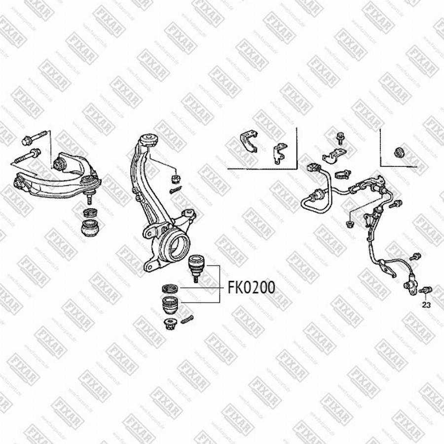 Fixar FK0200 - Шарова опора, несучий / направляючий шарнір avtolavka.club