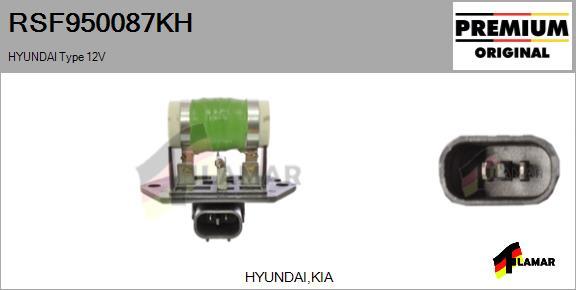 FLAMAR RSF950087KH
 - Додатковий резистор, електромотор - вентилятор радіатора avtolavka.club