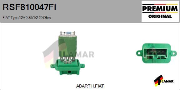 FLAMAR RSF810047FI - Опір, реле, вентилятор салону avtolavka.club