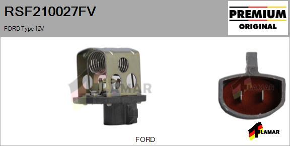 FLAMAR RSF210027FV - Додатковий резистор, електромотор - вентилятор радіатора avtolavka.club