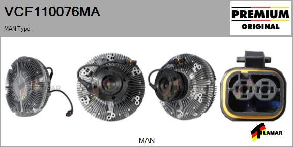 FLAMAR VCF110076MA - Зчеплення, вентилятор радіатора avtolavka.club
