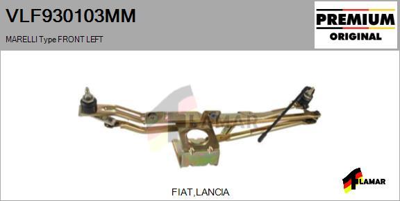 FLAMAR VLF930103MM - Система тяг і важелів приводу склоочисника avtolavka.club