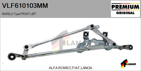 FLAMAR VLF610103MM - Система тяг і важелів приводу склоочисника avtolavka.club