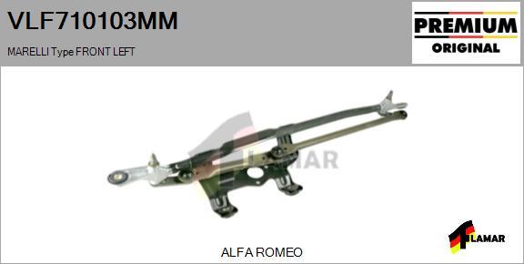 FLAMAR VLF710103MM - Система тяг і важелів приводу склоочисника avtolavka.club