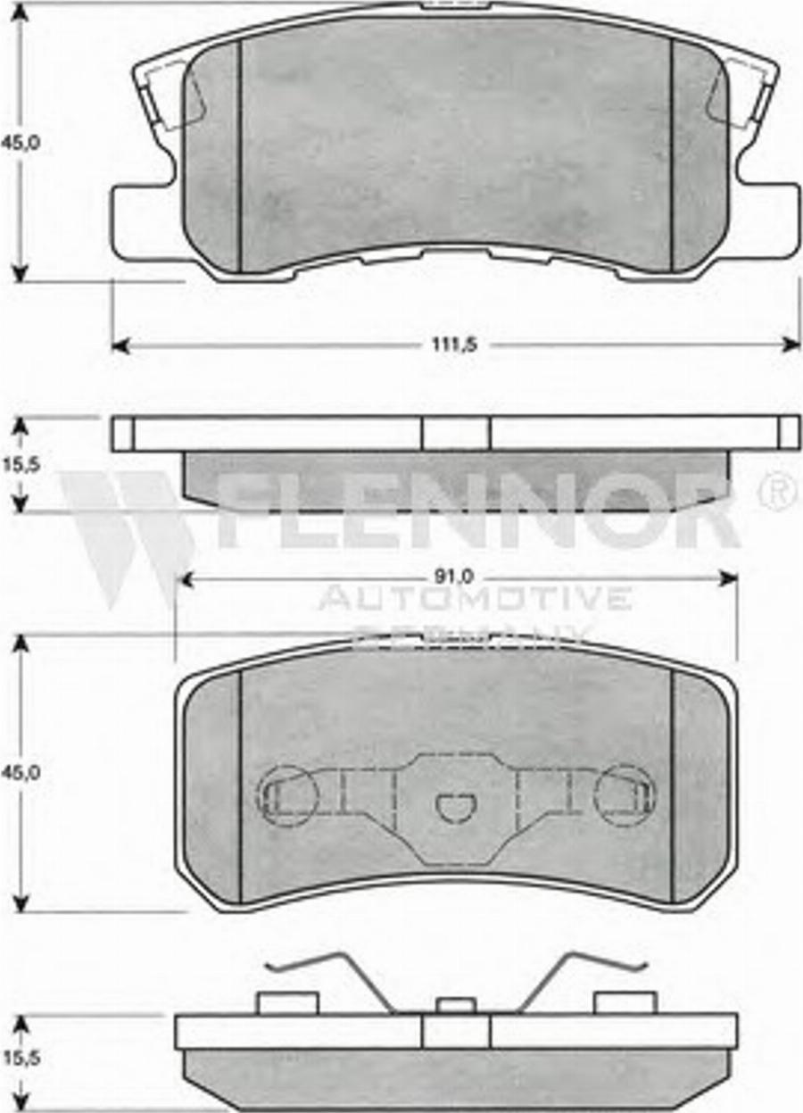 Flennor FB210460 - Гальмівні колодки, дискові гальма avtolavka.club