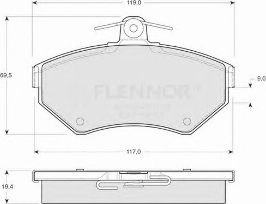 Flennor FB210195 - Гальмівні колодки, дискові гальма avtolavka.club