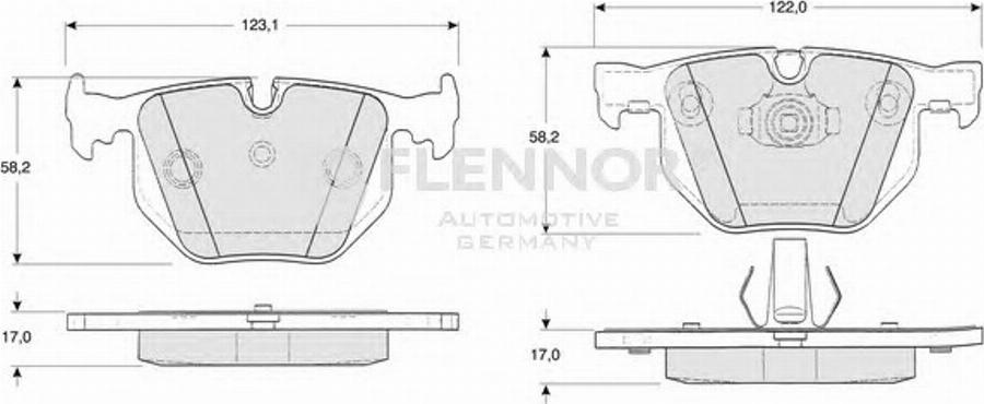 Flennor FB210700 - Гальмівні колодки, дискові гальма avtolavka.club