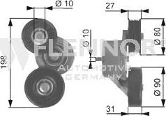 Flennor FS99387 - Паразитний / провідний ролик, поліклиновий ремінь avtolavka.club