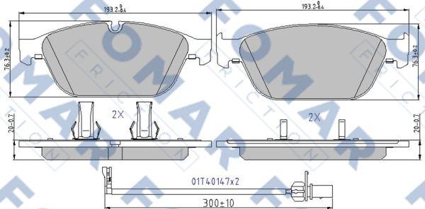 FOMAR Friction FO 998981 - Гальмівні колодки, дискові гальма avtolavka.club