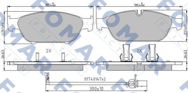 FOMAR Friction FO 998881 - Гальмівні колодки, дискові гальма avtolavka.club