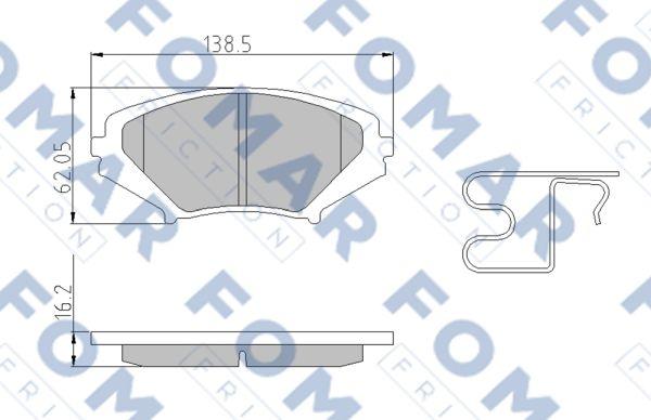 FOMAR Friction FO 968881 - Гальмівні колодки, дискові гальма avtolavka.club