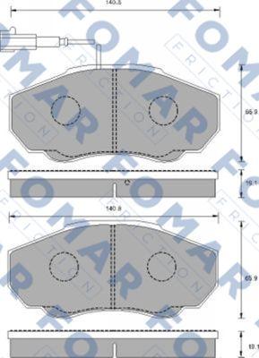 FOMAR Friction FO 909781 - Гальмівні колодки, дискові гальма avtolavka.club