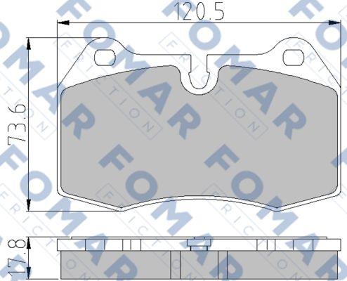 FOMAR Friction FO 904981 - Гальмівні колодки, дискові гальма avtolavka.club