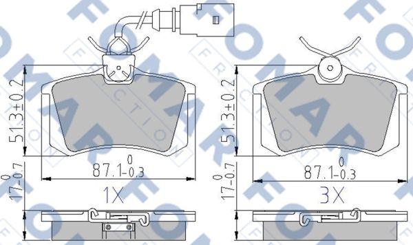 FOMAR Friction FO 904581 - Гальмівні колодки, дискові гальма avtolavka.club