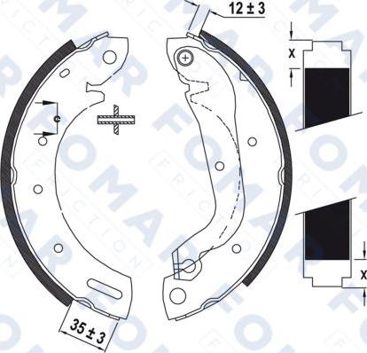 FOMAR Friction FO 9036 - Комплект гальм, барабанний механізм avtolavka.club