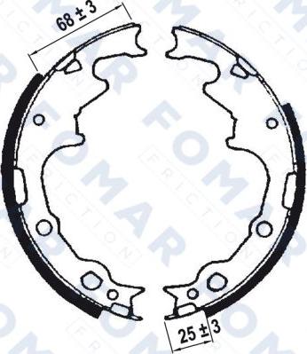 FOMAR Friction FO 9028 - Комплект гальм, барабанний механізм avtolavka.club