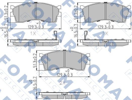 FOMAR Friction FO 907081 - Гальмівні колодки, дискові гальма avtolavka.club