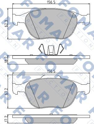 FOMAR Friction FO 907781 - Гальмівні колодки, дискові гальма avtolavka.club