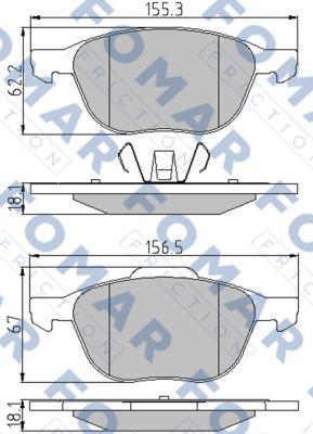 FOMAR Friction FO 914581 - Гальмівні колодки, дискові гальма avtolavka.club