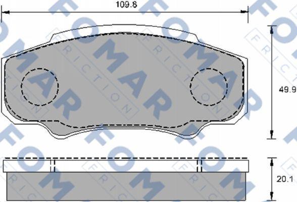 FOMAR Friction FO 910981 - Гальмівні колодки, дискові гальма avtolavka.club