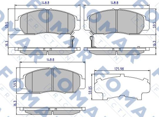 FOMAR Friction FO 910881 - Гальмівні колодки, дискові гальма avtolavka.club