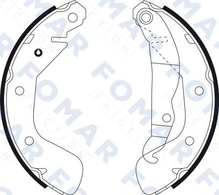 FOMAR Friction FO 9102 - Комплект гальм, барабанний механізм avtolavka.club