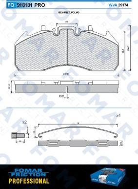 FOMAR Friction FO 918181 - Гальмівні колодки, дискові гальма avtolavka.club