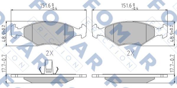 FOMAR Friction FO 913881 - Гальмівні колодки, дискові гальма avtolavka.club