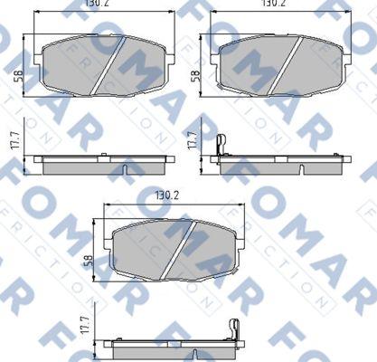 FOMAR Friction FO 912181 - Гальмівні колодки, дискові гальма avtolavka.club