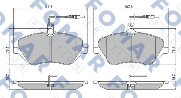 FOMAR Friction FO 934981 - Гальмівні колодки, дискові гальма avtolavka.club